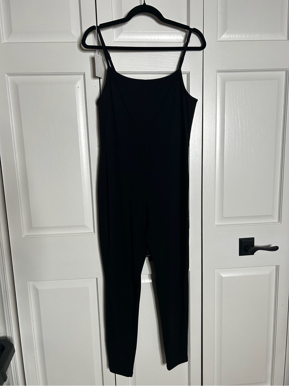 ARULA Black Spaghetti-Strap Jumpsuit | one-piece